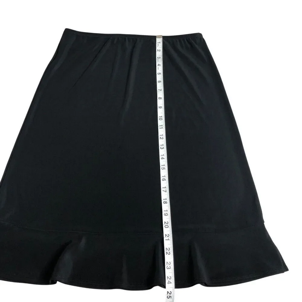 Vintage AGB Byer California Skirt Womens‎ M Black Stretch Ruffle Hem Gothic Y2K